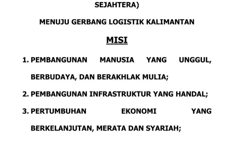 Instruksi Pembacaan Visi Misi Gubernur Kalsel